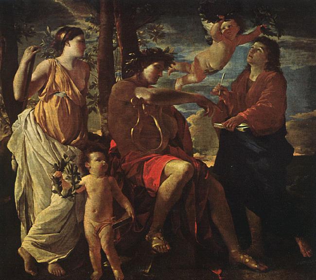 Nicolas Poussin Inspiration of the Poet Germany oil painting art